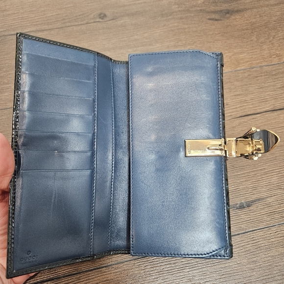 Gucci Bifold Long Wallet Horsebit Monogram & Buckle RARE 🌟 - Picture 8 of 16